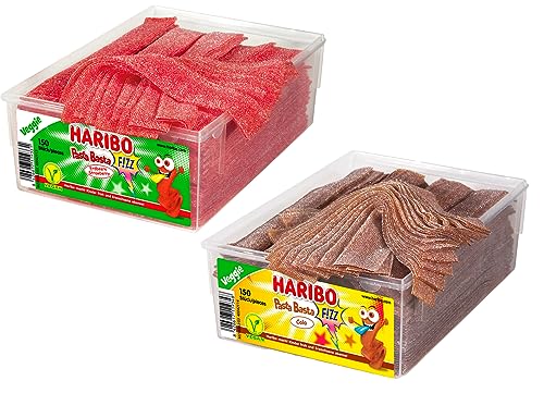 H A R I B O Balla Stixx Pasta 2er 3er 4er Diverse Sets Mischpaket Grosspackung Büro Box (Pasta Erdbeere/Cola & 1 HLKauf-Block) von HLKauf