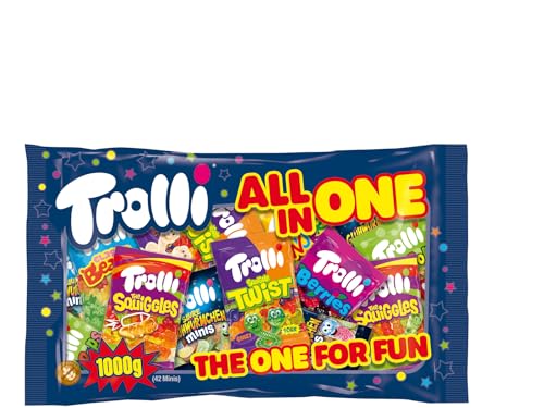 Trolli Dosen Diverse Sets 1er 2er 3er 4er Set Büro Party Mischpaket Grosspackung 1x Minibeutel All in One & 1xHLKauf-Block von HLKauf