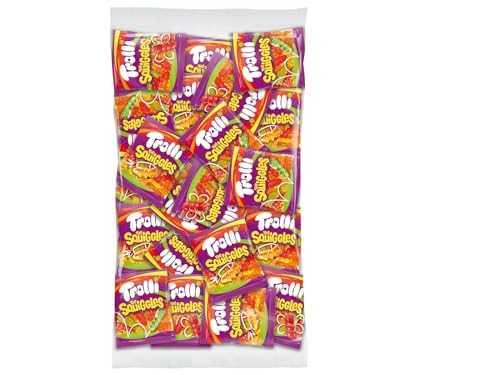 Trolli Dosen Diverse Sets 1er 2er 3er 4er Set Büro Party Mischpaket Grosspackung 1x Minibeutel Sqiggles & 1xHLKauf-Block von HLKauf