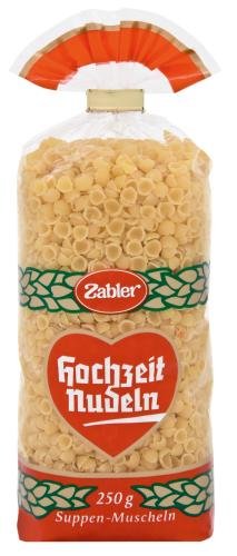 Zabler Suppen- Muscheln, 16er Pack (16 x 250 g Beutel) von HOCHZEIT NUDELN
