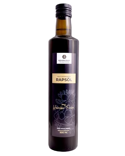 Hohenloher Bauerngenossenschaft Rapsöl kaltgepresst 500ml - Schonend kaltgepresstes Rapsöl mit nussig-herbem Aroma - Öl aus regionaler Rapssaat Hohenloher Bauerngenossenschaft Rapsöl kaltgepresst 500ml - Schonend kaltgepresstes Rapsöl mit nussig-herbem Aroma - Öl aus regionaler Rapssaat von HOHENLOHER Bauerngenossenschaft
