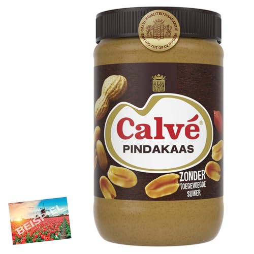 Set 1x Calve Pindakaas 1Kg I Erdnussbutter für dein Frühstück I Protein I creamy Peanutbutter I Gesundheit I Holland-Box by Vriens von HOLLAND-BOX BY VRIENS