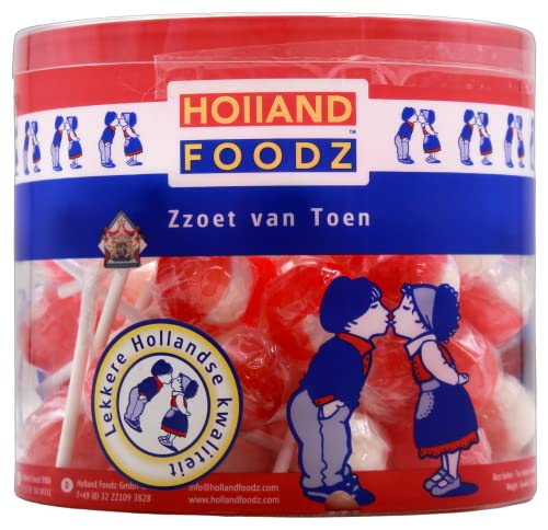 Holland Foodz Brause Lollis mit Erdbeergeschmack, 6er Pack (6 x 720g) von Holland Foodz