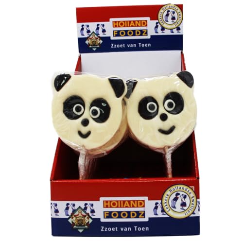 Holland Foodz schwarzer weißer Panda Lutscher 100g 17er Display Holland Foodz schwarzer weißer Panda Lutscher 100g 17er Display von Holland Foodz