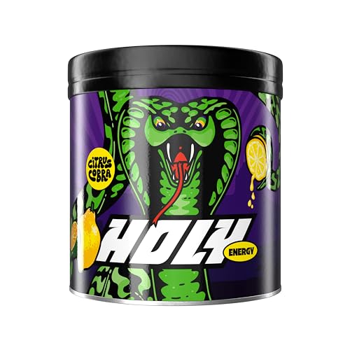 HOLY Energy 'Citrus Cobra' Focus Booster mit Zitrus & Kalamansi Geschmack - 50 Portionen mit NewCaff & Grüntee Extrakt - Energydrink in Pulverform - Vegan mit 100% natürlichen Fruchtaromen von Holy Energy