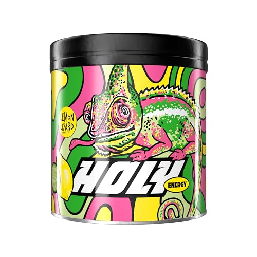 HOLY Energy 'Lemon Lizard' Focus Booster mit Zitrone & Gurken Geschmack - 50 Portionen mit NewCaff & Grüntee Extrakt - Energydrink in Pulverform - Vegan mit 100% natürlichen Fruchtaromen von Holy Energy