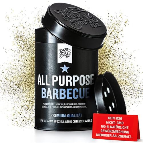 All Purpose Barbecue Gewürz, Handgemacht Premium Magic Dust Rub, Grill gewürze mit großem Streuer, BBQ Rub Gewürzmischung Marinade Gewürzpulver, Geschenke für Männer Rippchen, Pulled Pork,Brisket 175g All Purpose Barbecue Gewürz, Handgemacht Premium Magic Dust Rub, Grill gewürze mit großem Streuer, BBQ Rub Gewürzmischung Marinade Gewürzpulver, Geschenke für Männer Rippchen, Pulled Pork,Brisket 175g von HOLY SMOKE BBQ