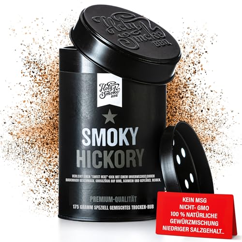 Smoky Hickory BBQ Rub - Magic Dust Rub Gewürzmischung, Handgemacht Premium-Qualität BBQ, Pulled Pork, Grill Hähnchengewürz & Steak Gewürz, Grillen Barbecue Grillgewürze, Spices Gewürzmischungen 175g Smoky Hickory BBQ Rub - Magic Dust Rub Gewürzmischung, Handgemacht Premium-Qualität BBQ, Pulled Pork, Grill Hähnchengewürz & Steak Gewürz, Grillen Barbecue Grillgewürze, Spices Gewürzmischungen 175g von HOLY SMOKE BBQ