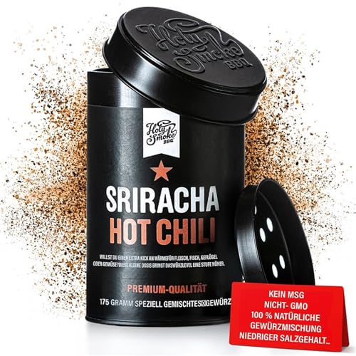 Sriracha Hot Chili Gewürze, Handgemacht Premium-Qualität Grillgewürze mit Chiliflocken, Grill Gewürze, Barbecue Gewürzpulver für scharfe Chili Soße, Fleisch, Fisch, Dip, Geschenkset für Männer 175g Sriracha Hot Chili Gewürze, Handgemacht Premium-Qualität Grillgewürze mit Chiliflocken, Grill Gewürze, Barbecue Gewürzpulver für scharfe Chili Soße, Fleisch, Fisch, Dip, Geschenkset für Männer 175g von HOLY SMOKE BBQ