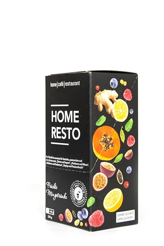 "Fruchtige Mix Packung" Fruchtgetränk | Verführerischer HOME RESTO in 2 x 4 x 40 g Packung | Ideal für Kalt, Heiß oder Sprudel Wasser - Ohne Zusatz von Zucker von HOME RESTO
