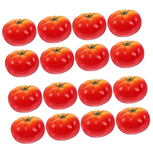HOMSFOU 16 Stück Nachahmung Von Tomaten Künstliche Pflanzen Obstdekoration Lebensmitteldekoration Lebensechte Gemüsemodelle Realistische Gefälschte Tomate Realistisches von HOMSFOU