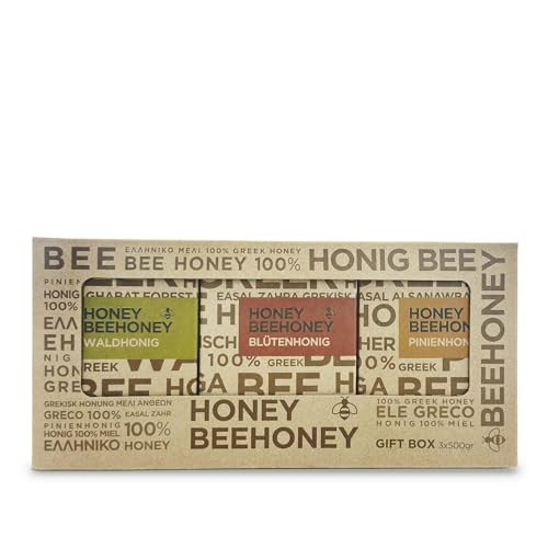 Honig Luxus Set zertifiziert und geprüft im Glas 3 Sorten Gourmet Honig aus Griechenland 3x500g Honig Luxus Set zertifiziert und geprüft im Glas 3 Sorten Gourmet Honig aus Griechenland 3x500g von HONEYBEEHONEY