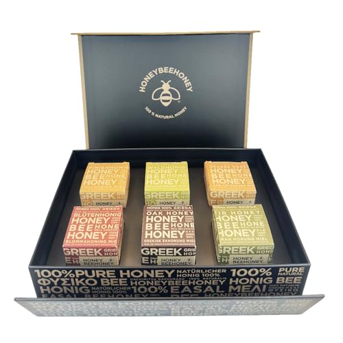 Premium Griechisches Honig Geschenkset, 6 Sorten, 6 x 50g Gourmet-Honig Probierset Premium Griechisches Honig Geschenkset, 6 Sorten, 6 x 50g Gourmet-Honig Probierset von HONEYBEEHONEY