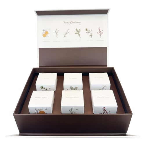 Premium Honig Geschenkbox, 6 Sorten Gourmet-Honig aus Griechenland, 6 x 50g Probierset in Luxus-Präsentbox Premium Honig Geschenkbox, 6 Sorten Gourmet-Honig aus Griechenland, 6 x 50g Probierset in Luxus-Präsentbox von HONEYBEEHONEY