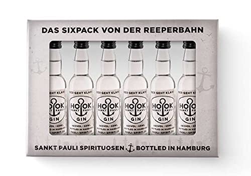 HOOK Gin Lütten Sixpack im Geschenkkarton 6x 4cl von HOOK Gin