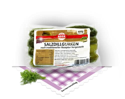HOOK - Salzdillgurken, 6 x 400 g Beutel von HOOK