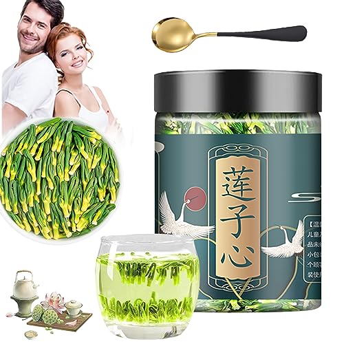 Lotus Seed Core Tea for Men, Natural Lotus Seed Heart Tea, Dried Lotus Plumule Lotus Embryo Tea, Liver and Kidney Care Tea, Men's Toning Tea, Lian Zi Xin Tea, Chinese Kidney Care Tea (1PC-60g) von HOPASRISEE