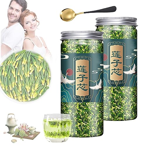 Lotus Seed Core Tea for Men, Natural Lotus Seed Heart Tea, Dried Lotus Plumule Lotus Embryo Tea, Liver and Kidney Care Tea, Men's Toning Tea, Lian Zi Xin Tea, Chinese Kidney Care Tea (2PC-125g) von HOPASRISEE