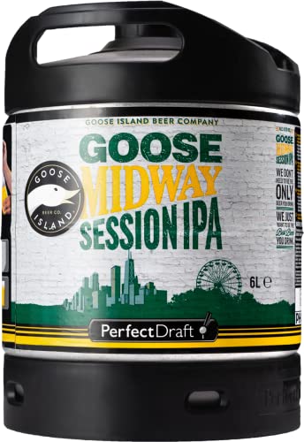 Bier PerfectDraft 1 x 6-Liter Fass Goose Island Midway IPA Bier - Session IPA. Bier passend für Zapfanlage für Zuhause. Inklusive 5euros Pfand. von PerfectDraft