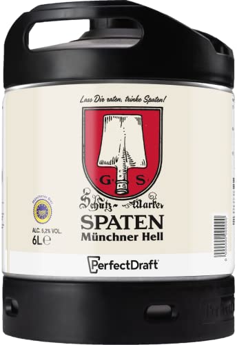 PerfectDraft Spaten Münchner Hell, Helles aus München, Bier (1 x 6l), Mehrweg Fassbier PerfectDraft Spaten Münchner Hell, Helles aus München, Bier (1 x 6l), Mehrweg Fassbier von PerfectDraft