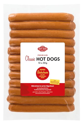 HOT DOG WORLD - Hot Dog Würstchen 12 x 50 g (CLASSIC) von HOT DOG WORLD