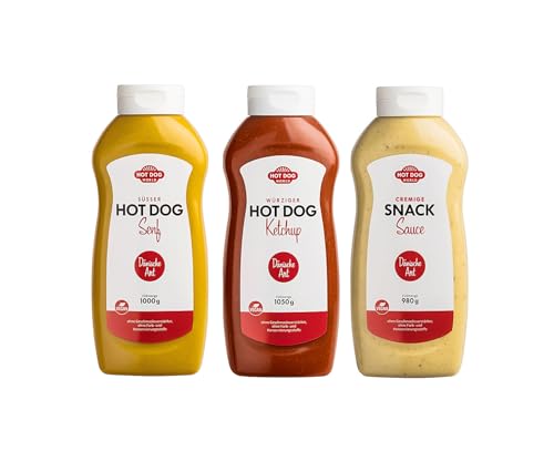 HOT DOG WORLD - dänisches Saucen-Set, 3er Pack (2850 ml) von HOT DOG WORLD