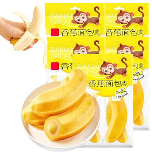 1,006/5,000 Exotische asiatische Brot-Snackbox, Bananenbrot, schälbares Bananenbrot, Bananenform, gefüllt – Toast, Freizeit-Snack, 4 Stück/Beutel (20 Stück) von HOUXIANDOU