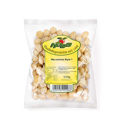 Howa Premium Macadamianüsse ungesalzen und naturbelassen – Macadamianuss ganze Nüsse – Ideal zum Kochen, Backen oder als gesunder Snack – mit zart-buttrigem Geschmack – 500 g von Howa