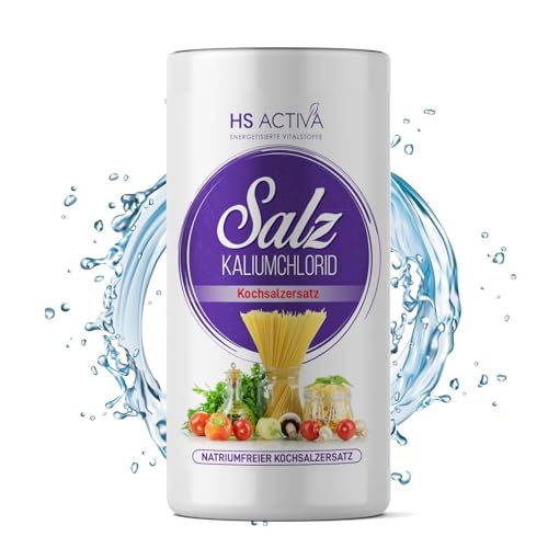 HS Activa Kaliumchlorid Kochsalzersatz 200g – Reines Kaliumsalz ideal für eine natriumarme Ernährung – Blutdrucksalz zur Aufrechterhaltung eines normalen Blutdrucks – Made in Germany HS Activa Kaliumchlorid Kochsalzersatz 200g – Reines Kaliumsalz ideal für eine natriumarme Ernährung – Blutdrucksalz zur Aufrechterhaltung eines normalen Blutdrucks – Made in Germany von HS ACTIVA ENERGETISIERTE VITALSTOFFE
