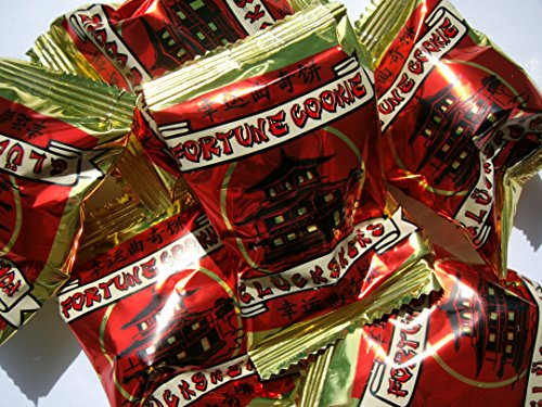 40 Glückskekse einzeln verpackt -fortune cookie- Weissagungen im Weizenkeks Glückskeks von HS