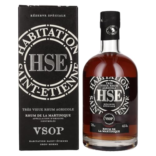 HSE Très Vieux Rhum Agricole VSOP 45% Vol. 0,7l in Geschenkbox von HSE Habitation Saint-Etienne