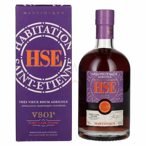 HSE Très Vieux Rhum Agricole VSOP PORT CASK FINISH 45,00% 0,70 lt. von HSE Habitation Saint-Etienne