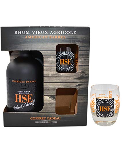HSE Black Sheriff American Barrel Rhum 0,7l + 2 Gläser in Geschenkpackung von HSE