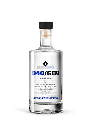 040 Gin mit hochwertigem Siebdruck | 500ml Einzelflasche | 40% vol | fruchtig frischer Gin des Hamburger SV | Geschenkidee für echte HSV Fans von WeiLa