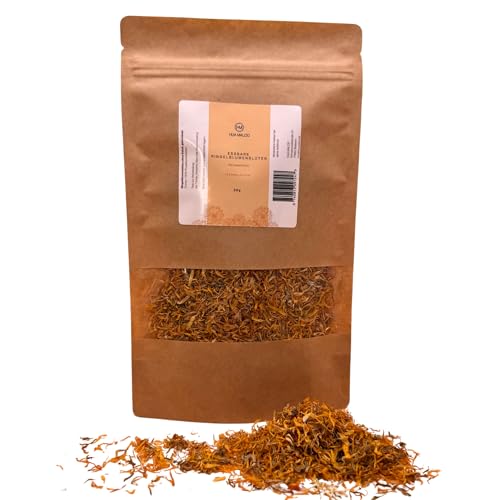 Essbare Ringelblumenblüten getrocknet | Calendula Blüten 20g - getrocknete Blüten für Tee, Cupcakes, Salate & Torten Essbare Ringelblumenblüten getrocknet | Calendula Blüten 20g - getrocknete Blüten für Tee, Cupcakes, Salate & Torten von HUA MALOO