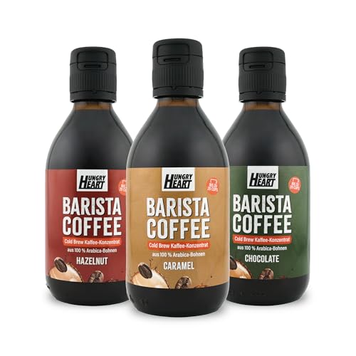 Ostern Kaffee Hungry Heart – 3 x 250ml Geschenkset | Hazelnut, Caramel, Chocolate | Cold Brew Kaffee-Konzentrat | 100% Arabica Bohnen | Last Minute Geschenk & Natürliches Aroma | Barista-Kaffee von HUNGRY HEART