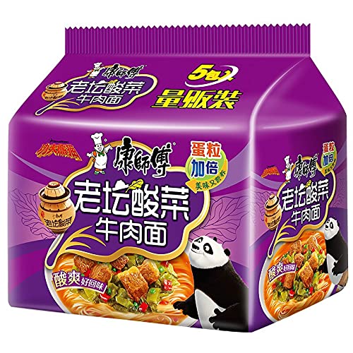 Master Kong Instant-Nudeln, Laotan, eingelegter Kohl, Rindspätzel, Instant-Nudeln, 5 Packungen von Freizeit-Snacks. Master Kong Instant-Nudeln, Laotan, eingelegter Kohl, Rindspätzel, Instant-Nudeln, 5 Packungen von Freizeit-Snacks. von HUYA
