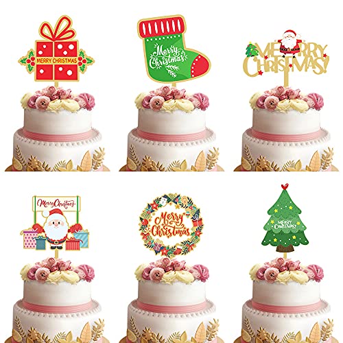 6 Stück Weihnachts-Kuchenaufsätze Weihnachtsbaum Weihnachtsmann Acryl Kuchen Topper Rose Kuchen Topper für Weihnachten Party Kuchen Gebäck Dekorationen 6 Stück Weihnachts-Kuchenaufsätze Weihnachtsbaum Weihnachtsmann Acryl Kuchen Topper Rose Kuchen Topper für Weihnachten Party Kuchen Gebäck Dekorationen von HWOLPEMS