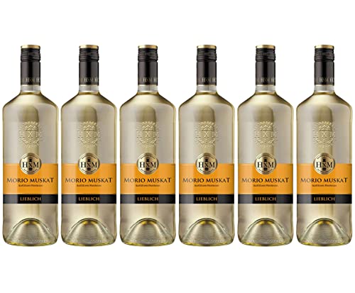 HXM - Weißwein Morio Muskat Lieblich Qualitätswein Rheinhessen (6 x 1 l) von HXM