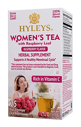 Hyleys Women Tea Raspberry Flavor – 25 Teebeutel – Unterstützt die weibliche Periode und einen gesunden Menstruationszyklus von HYLEYS