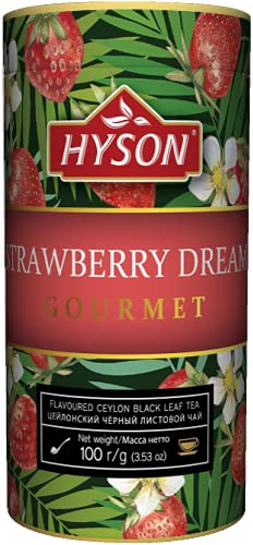 HAS TEE - HYSON EXOTIC FRUITS GOURMET - AROMATISIERTER SCHWARZER CEYLON TEE LOSE AROMATISIERT - BLATT TEE 100 g (Strawberry Dream Schwarzer Tee) von HYSON