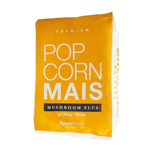 Popcornmais Premium Mushroom Plus Mais Kinopopcorn 22,68 Kg Sack XXL 1:32 Popvolumen Rund Gourmet Popcorn von Haase Food