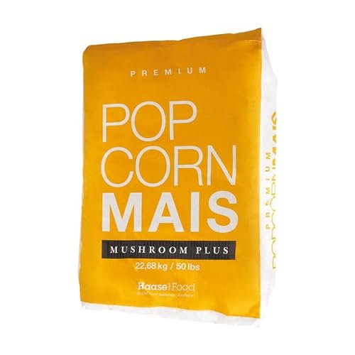 Popcornmais Premium Mushroom Plus Mais Kinopopcorn 22,68 Kg Sack XXL 1:32 Popvolumen Rund Gourmet Popcorn von Haase Food
