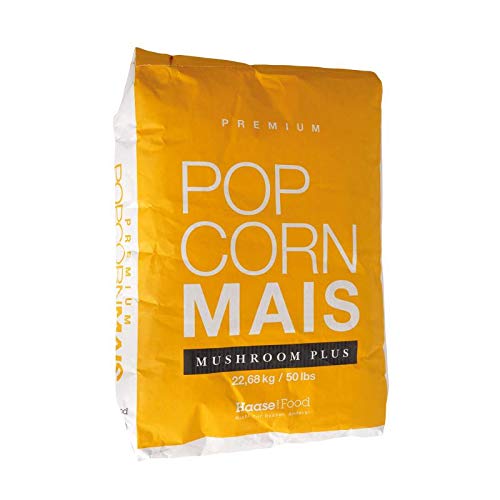 Popcornmais Premium PLUS Mais der Klassiker des Popcorn Mais Kinopopcorn 22,68 Kg Sack XXL 1:46 Popvolumen von Haase Food