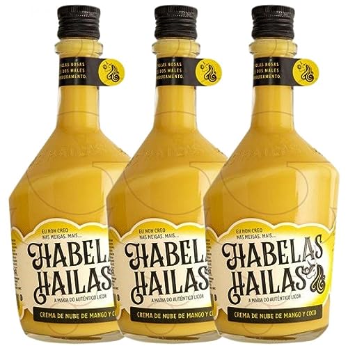Cremelikör Habelas Hailas Nube de Mango y Coco 70 cl (Schachtel mit 3 Flaschen von 70 cl) von Habelas Hailas