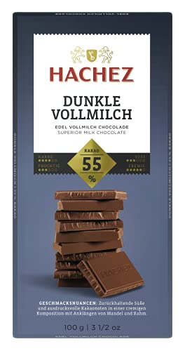 Hachez Tafel Dunkle Vollmilch 55%, 5er Pack (5 x 100 g) von Hachez