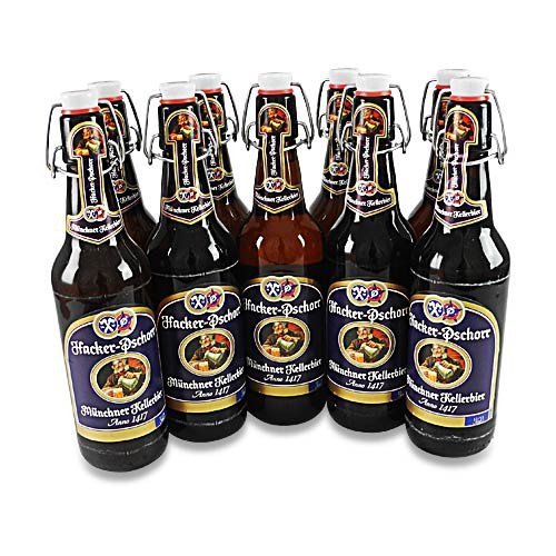 Hacker-Pschorr Kellerbier naturtrüb (9 Flaschen à 0,5 l / 5,5% vol.) von Hacker Pschorr Bräu