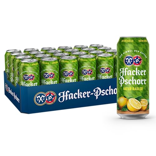 Hacker-Pschorr Natur Radler, 24er Dosentray, EINWEG (24 x 0,5l) von Hacker Pschorr