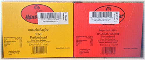 Händlmaier Set von süssen und mittelscharfen Senf 2x200 Beutel von Händlmaier