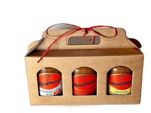Händlmaier „Drei Gute Senfe“ im Geschenkkarton 3 x 335ml von Händlmaier